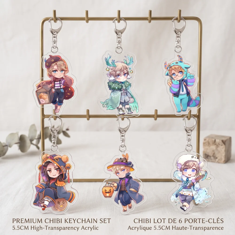 Acrylic Keychain Anime Hetalia World Stars UK USA Japan Cute Chibi Monster Halloween Cosplay Keyring Bag Pendant Fans Gift 5.5cm