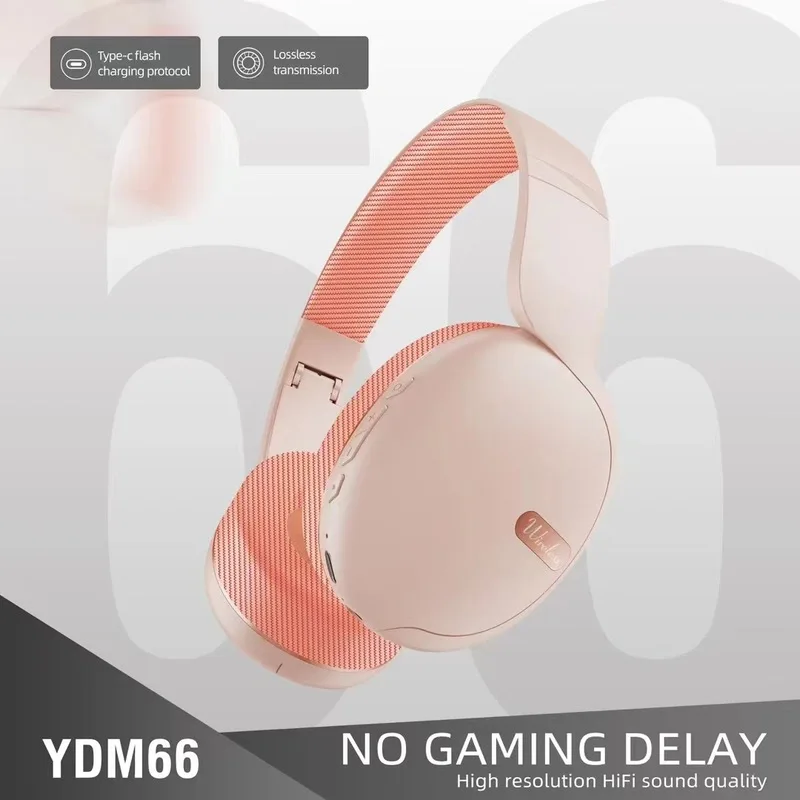 2024 New Ydm66 Bluetooth Headset Wireless Endurance Long Noise Reduction Voice Control E-Sports Low Delay Bilateral Stereo