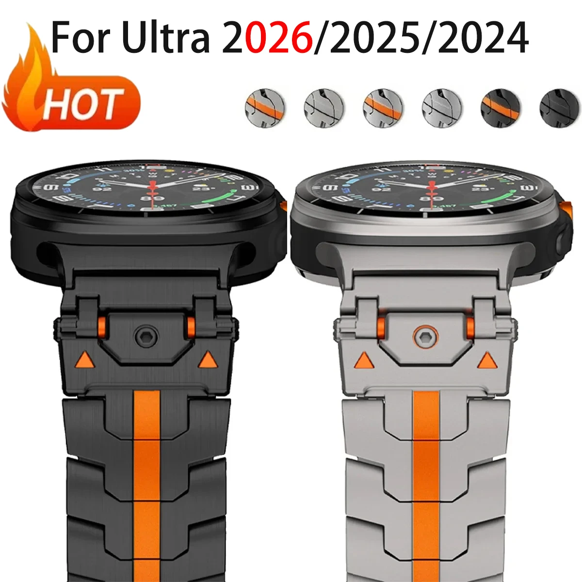 Stainless Steel Strap for Samsung Galaxy Watch Ultra 2026/2025/2024 Metal Band for Galaxy Ultra 2 47mm Replaceable Wristband