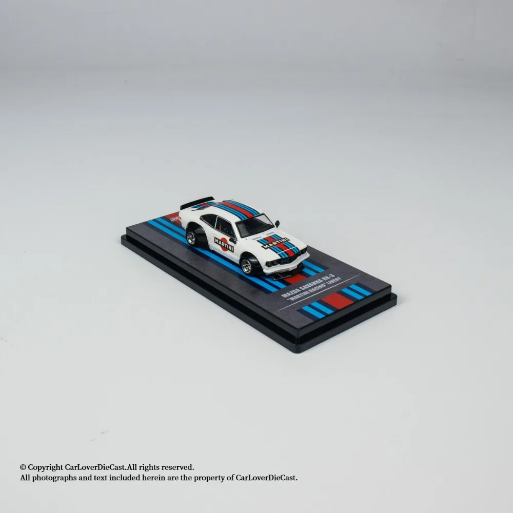 INNO 1:64 MAZDA SAVANNA RX3 MARTINI RACING Livery Alloy Diecast Car Model