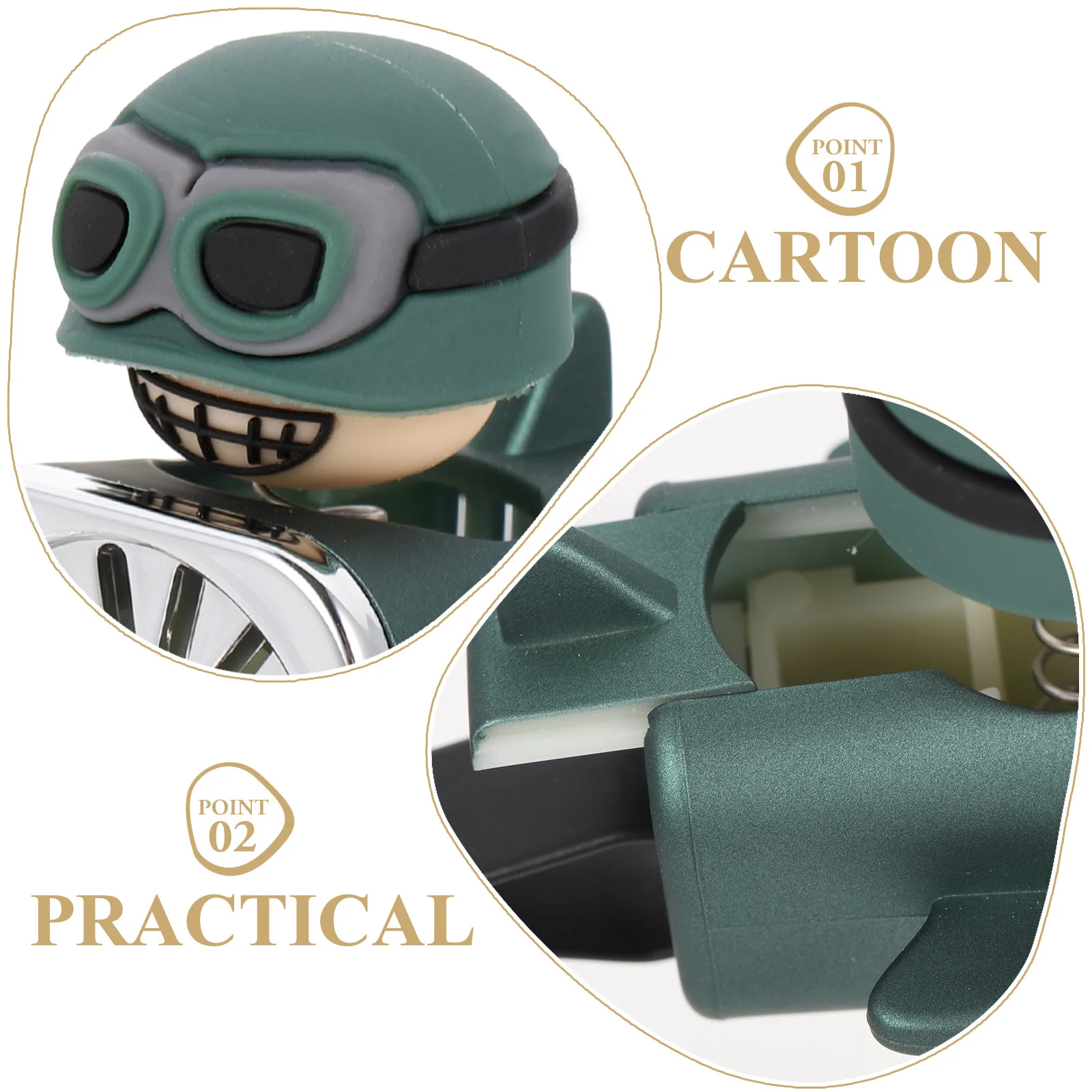 

Auto Aromatherapy Ornament Vent Clip Cartoon Durable Easy Install Unique Car Interior Decor Essential Oils Gift