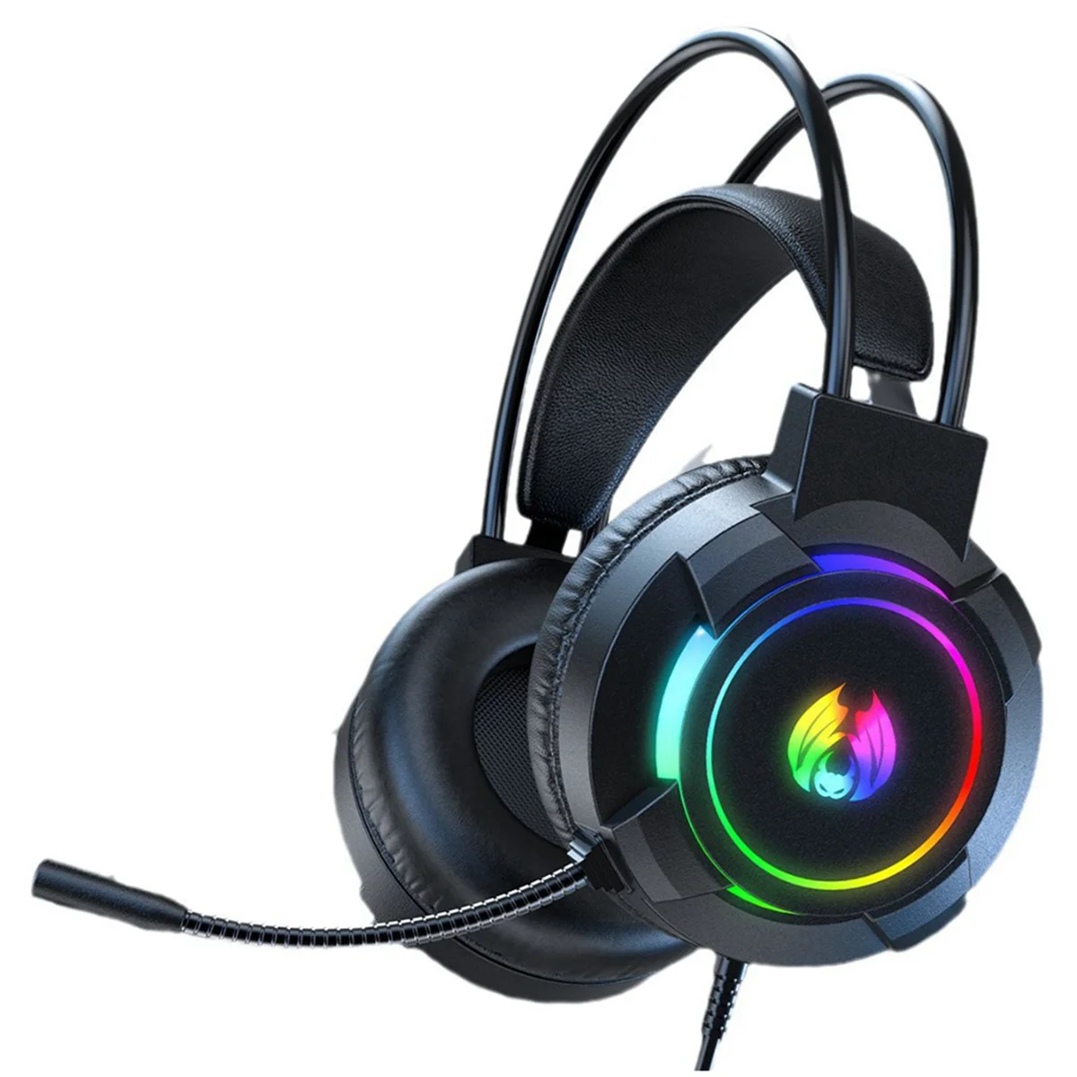 Gaming Headset 7.1 Stereo Surround Bass Headset Computer Gaming Console with Microphone RGB Headset