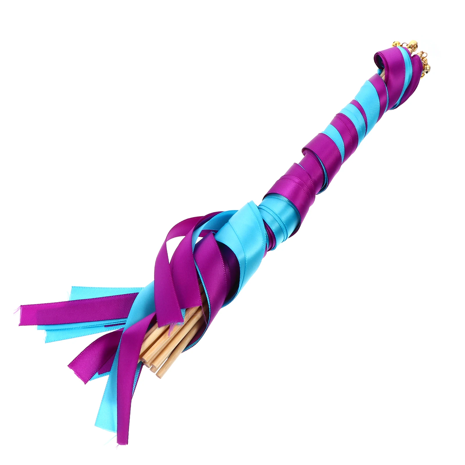 

10pcs Bright Colorful Ribbon Sticks Smooth Wooden Wedding Party Decorations Fairy Wands for Banquet Baby Shower Gifts