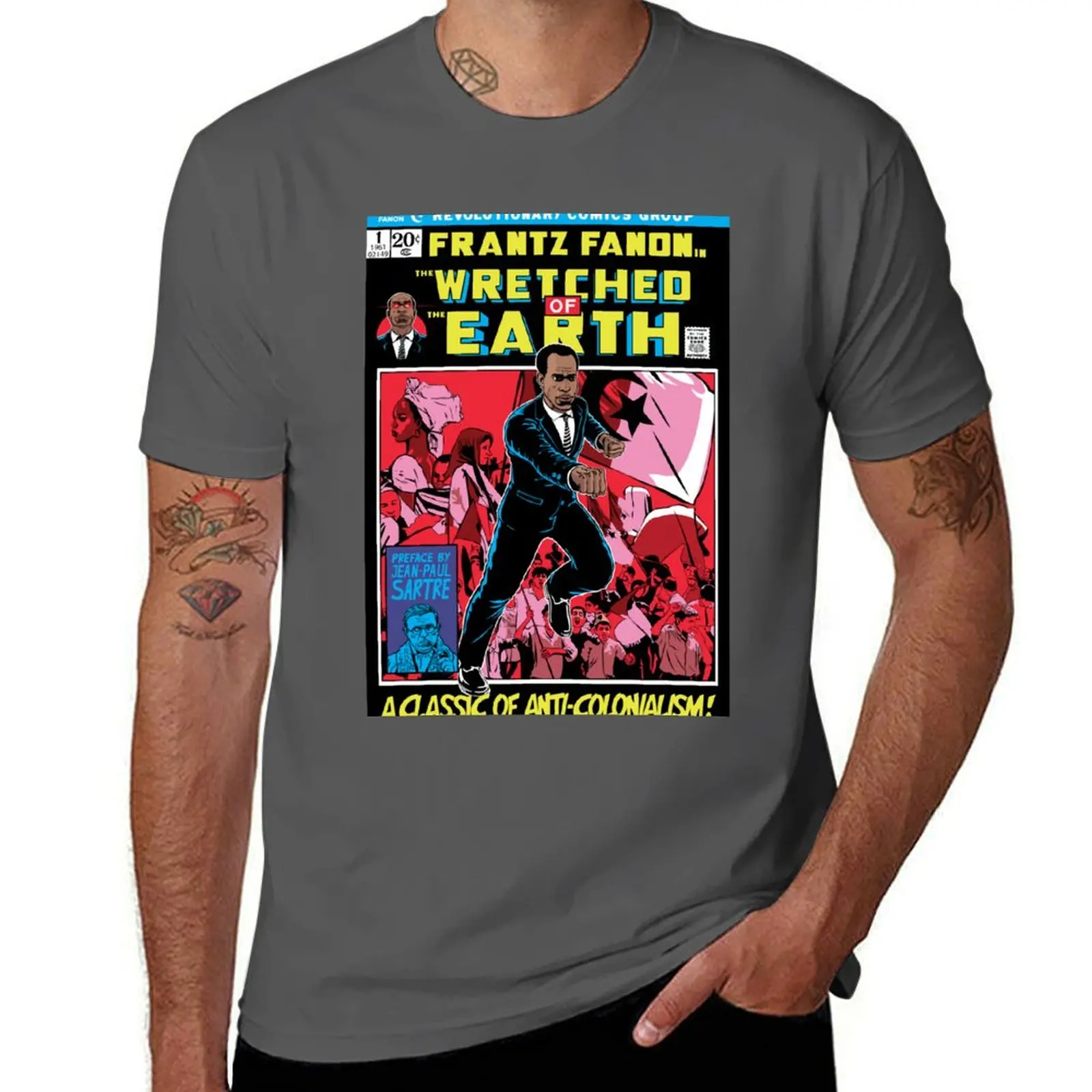 

Frantz Fanon In The Wretched of The Earth T-Shirt Festival Casual Short Sleeve
