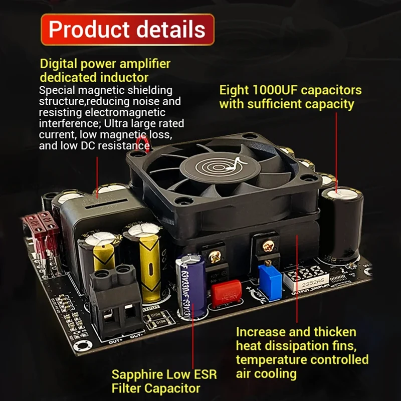 B29C-وحدة منظم جهد قابلة للتعديل تيار مستمر 12 فولت-24 فولت إلى تيار مستمر 24 فولت-50 فولت 500 واط محول دفعة بما في ذلك مروحة التبريد #4