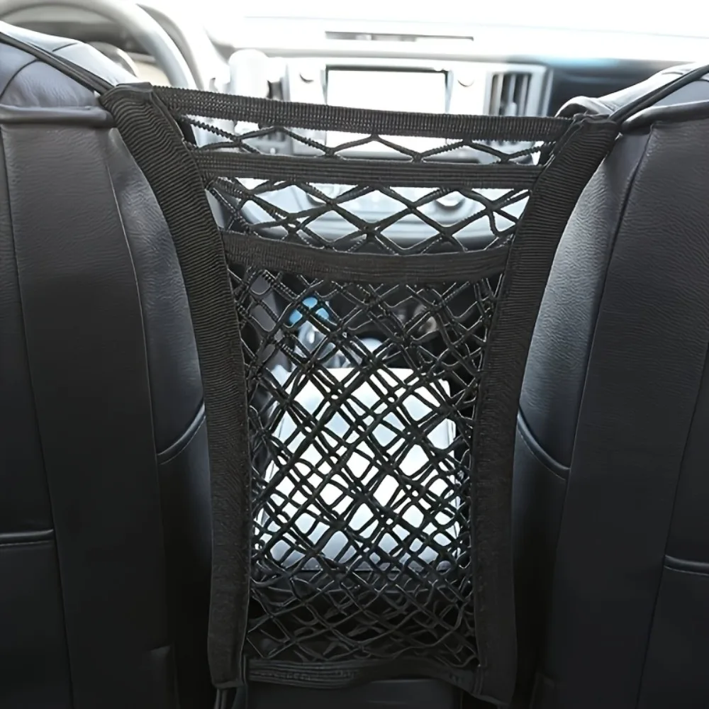 1Pc Auto Seat Gap Anti-fall Mesh Storage Net Bag, Elastic Pocket Organizer, Catch Phone Coin Car Interior Mod Accessories