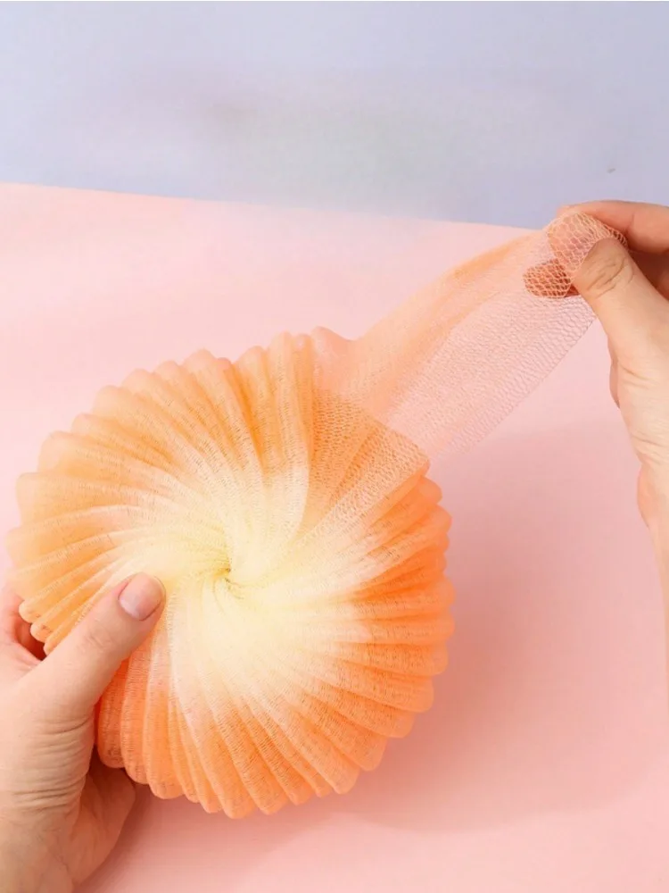 2pcs Shower Mesh Foaming Sponge Balls Body Scrub Exfoliating Skin Back Brush Cleaner Bath Bubble Ball Soft Bathing Accessories