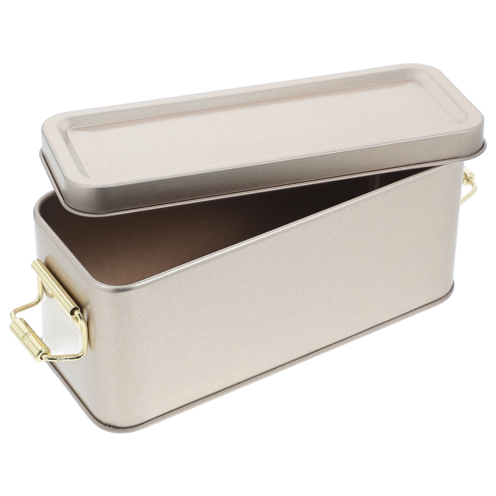 

Iron Box Packaging Rectangular Tin Cans Lids Metal Storage Boxes Cookies Candies Gifts Reusable Freshness Seal Versatile Design