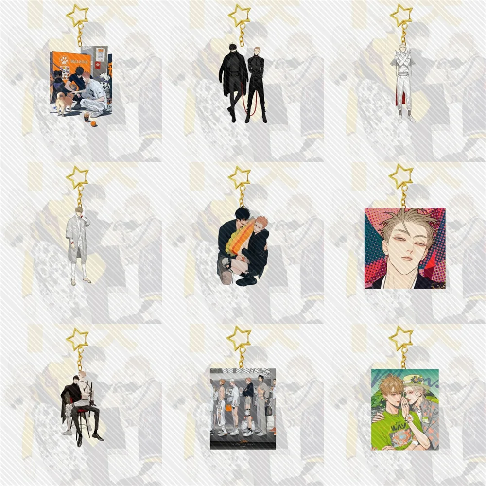 6CM Charm BL Anime 19 Days Cute Acrylic Keychain Model Cosplay Characters Ornament Accessories Goods Collection Gifts