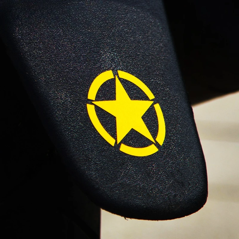 1pc Army Five-pointed Star Vinyl Stickers, Waterproof Decals for Motorcycle and Car