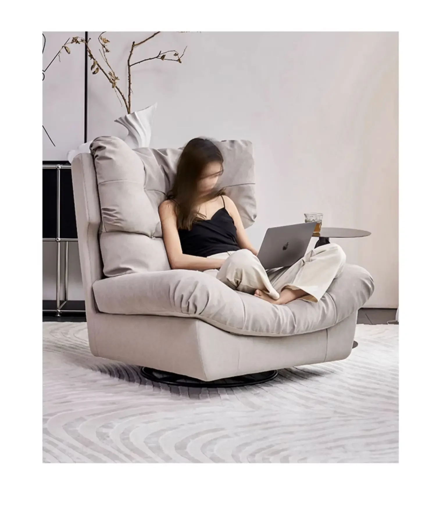 

Новый стиль, диван Cloud, одинарный вращающийся кожаный итальянский диван для гостиной, отдыха, кресло ss 7304