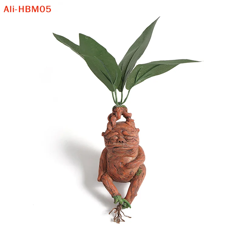 (HB05)1PC Mandrake Grass Resin Statue Landscape Ornament Art Figurine Craft for Outdoor Garden Courtyard Living Room Gift