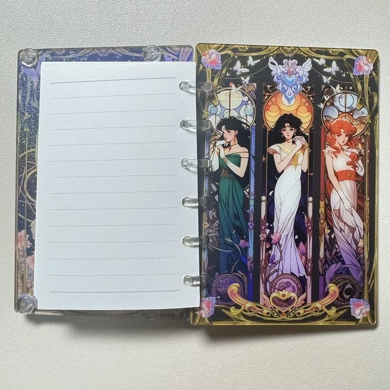 الفتيات القلب A7 الاكريليك يهز ملاحظات اليد ملاحظات فضفاضة ورقة الكتب هدايا ساخنة للطلاب الفتيات رائعة المحمولة كتاب بقعة السلع