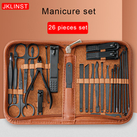26pcs Manicure Pedicure Set, Nail Clipper, Stainless Steel Professional Nail Cutter Tools with Travel Case Kit, Toenail Clipper