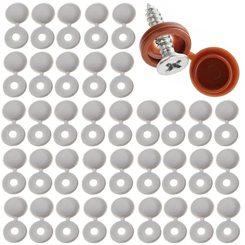 100PCS Plastic Screw Cap Decorative Covers