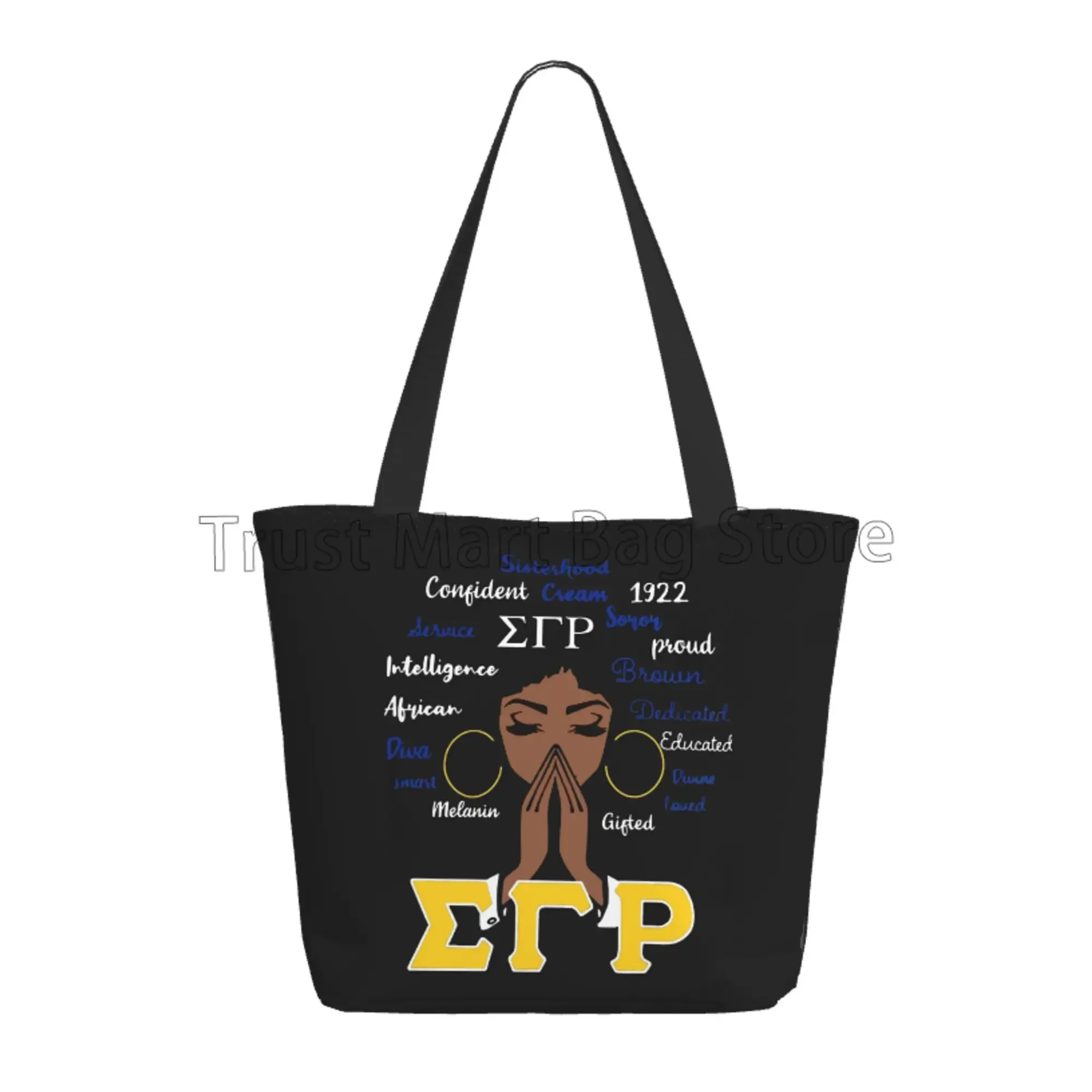 Sigma Gamma Rho 1922 Tote Bag Sister Sorority Gifts for Women Reusable Shoulder Tote Handbag Casual Canvas Travel Shopping Bag