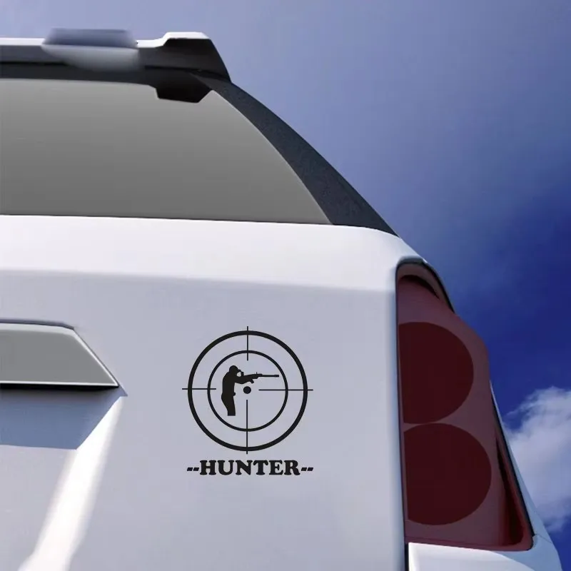 15*17 سنتيمتر بندقية قنص نطاق هنتر تصميم نافذة الوفير دراجة نارية الملحقات الفينيل ملصقات السيارات #5