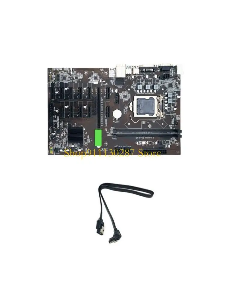 

J1HC B250 BTC Miner Материнская плата процессора 12 слотов для видеокарт VGA DVI Поддержка LGA 1151 DDR4 Sodimm USB