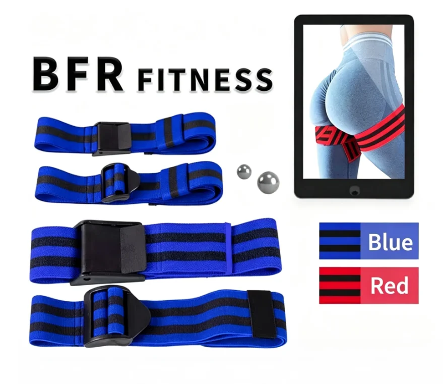 Blood Flow Restriction Bands for Arms & Legs, Occlusion BFR Training Bands Elastic Resistance Straps for Muscle Growth Gym Fitne