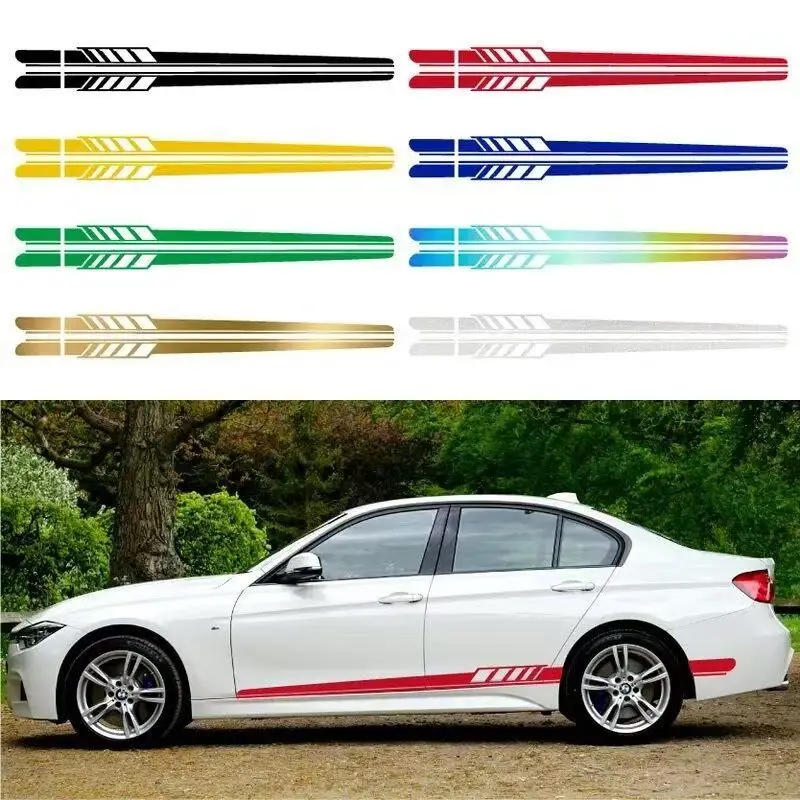 

Factory Direct Supply Universal Car Modified Side Skirt Exterior Decor Stickers, Racing Long Stripe Graphic Decals for All Vehic