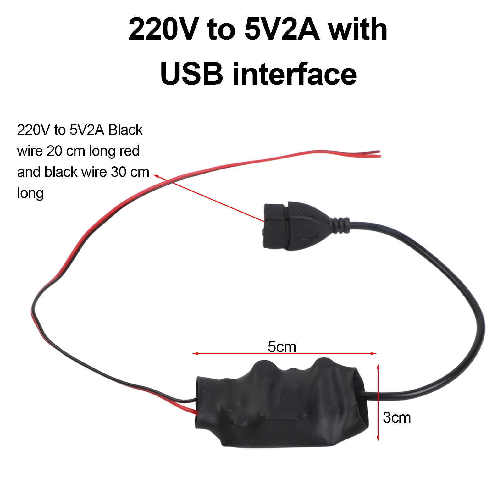5V 2A Output Transformer Adapter Rated for 220V Input Used in Wireless Camera Installations and Power Analytics