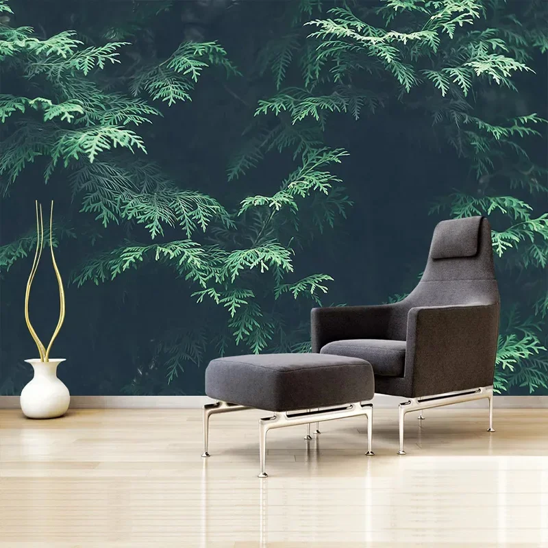 Home Decor Wallpaper Modern Fashion Tropical Green Plants Leaves Photo Wall Murals Living Room Study Background Wall 3D Painting