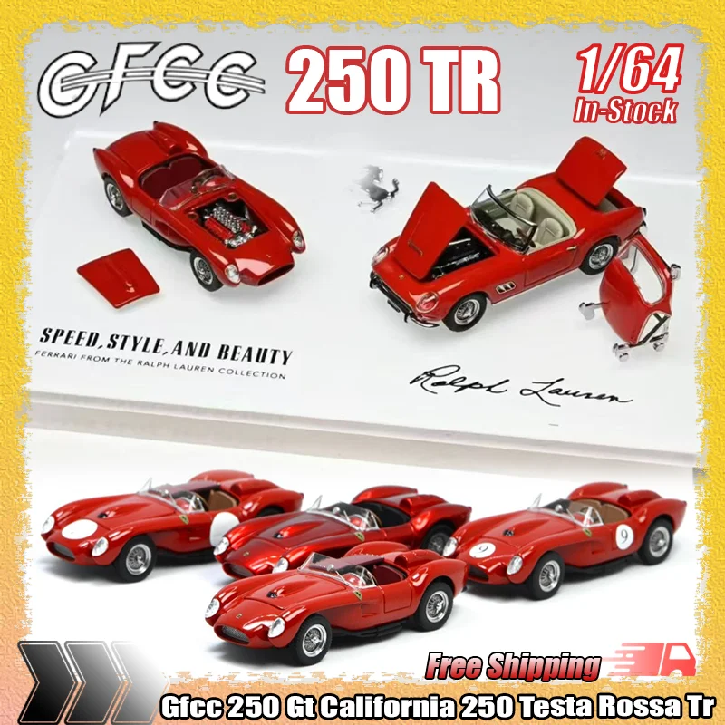 الأسهم الجديدة Gfcc 1:64 250 Gt كاليفورنيا 250 تيستا روسا Tr محاكاة سبيكة مصغرة يموت الصب نموذج سيارة مخصص ألعاب أطفال هدية