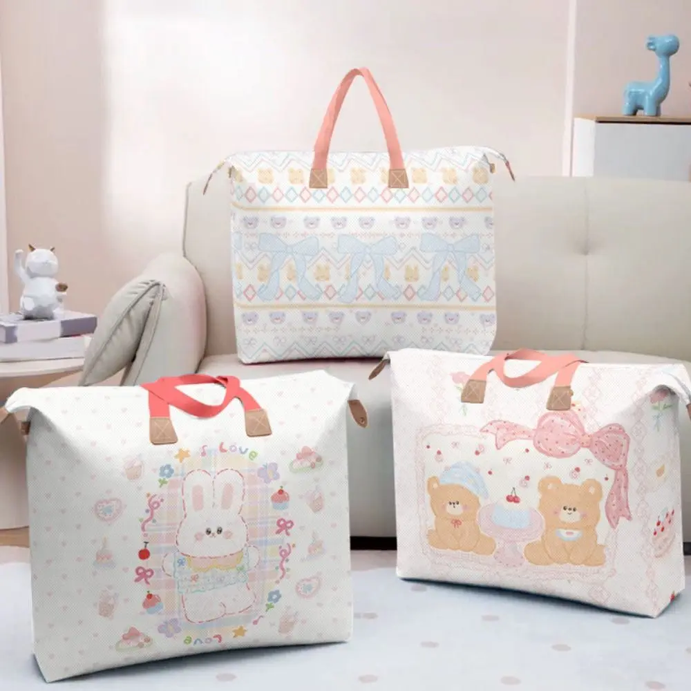 

Non-woven Fabric Clothes Quilt Storage Bag Cartoon Large Capacity Children Quilt Finishing Bag Foldable Dustproof