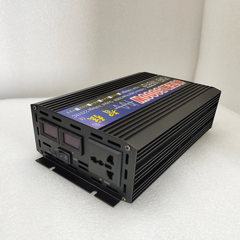 Inverter Power 5000W Pure Sine Wave Inverter Voltage DC 12V 24V 48V 60V To AC 110V 220VTransformer Converter Wind Solar Inverter