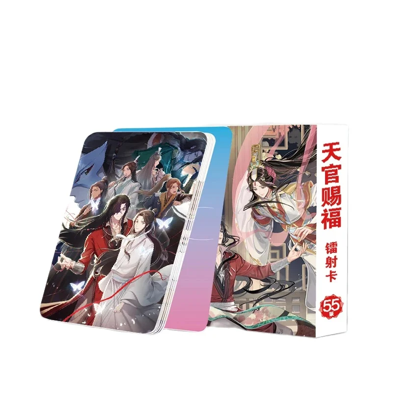 

55 шт./компл. Heaven Official's Blessing Anime Laser LOMO Card Tian Guan Ci Fu Xie Lian, Hua Cheng HD фотокарта, подарок для косплея