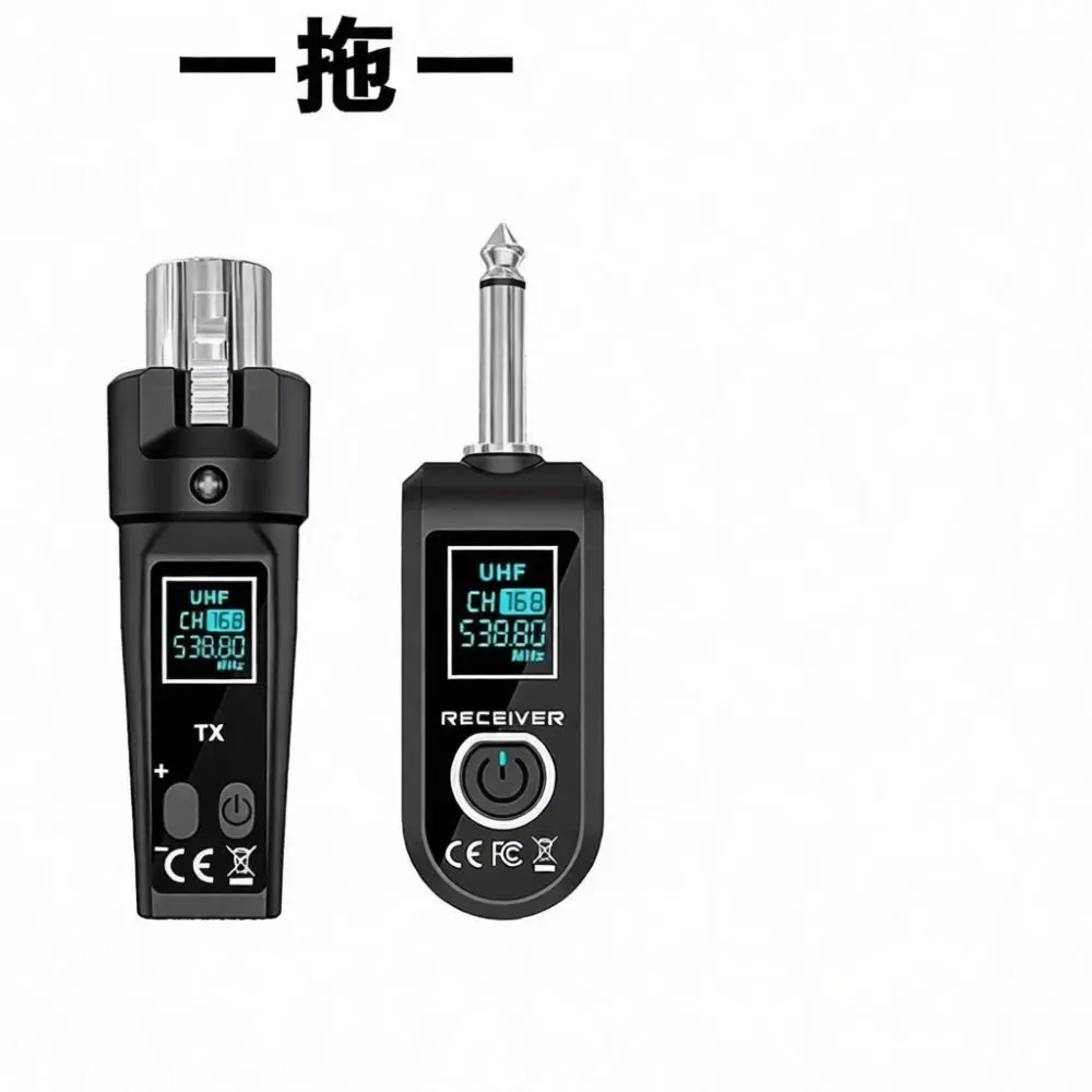 Sturdy Wireless Mic System Transmitter Receiver For Dynamic Microphones Guitar Electric Wind Instrument Studio Recording
