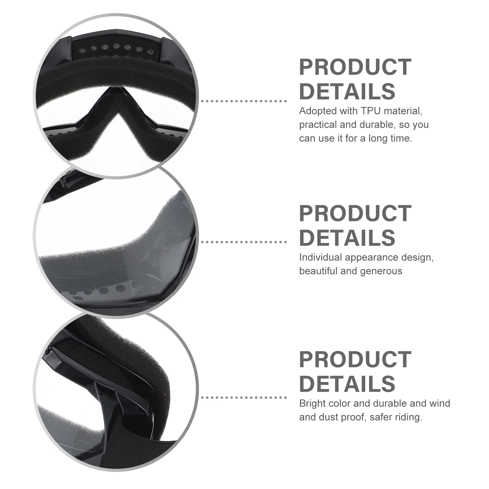 

Windproof Glasses Cycling Goggles Sports Eye Protection Outdoor Riding Motorcycle Anti Fog TPU Comfortable Fit Winter