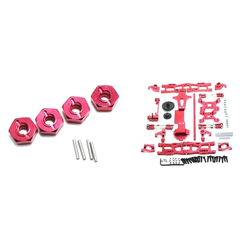 

Metal Combiner,Red & For Wltoys 1:14 144001 Metal C Seat Steering Cup Swing Arm Central Drive Shaft,Red