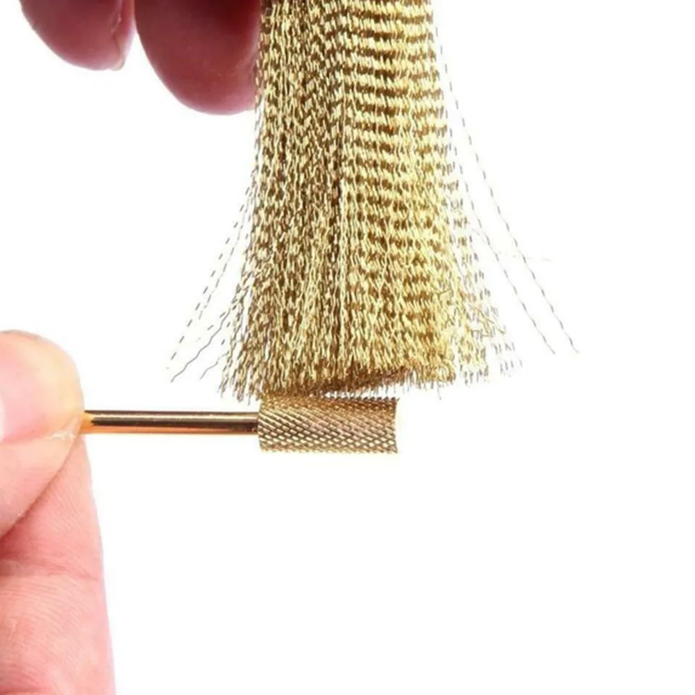 Copper Wire Files Stand and Brass Wire Brush for Dental Bur Cleaning Dentist Instrument Set