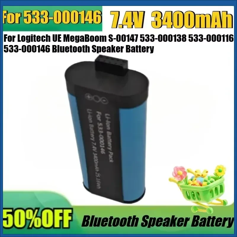 New 533-000146 7.4V 3400mAh For Logitech UE MegaBoom S-00147 533-000138 533-000116 533-000146 Bluetooth Speaker Battery