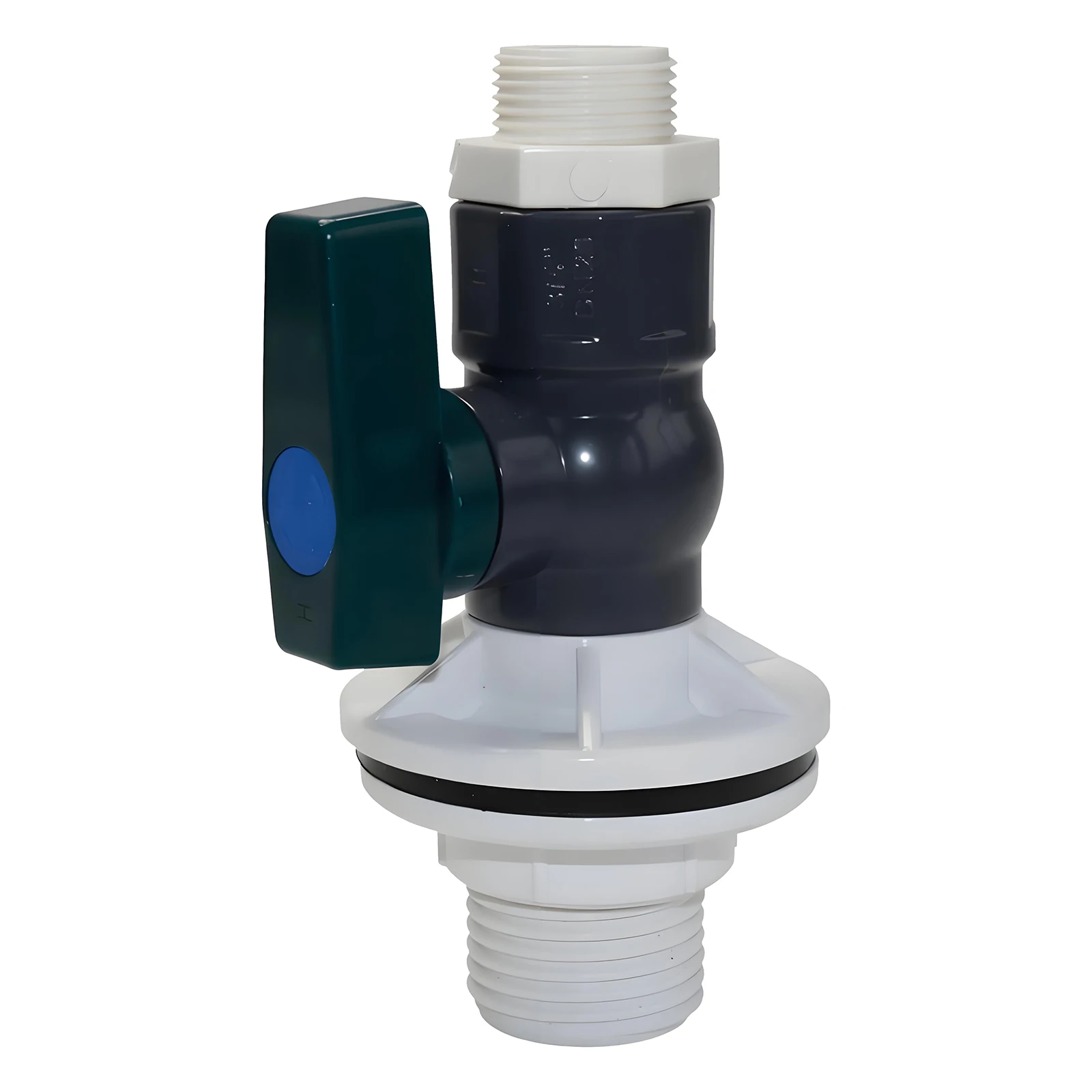 3/4'' DN20 PVC ball valve plastic internal and external thread flange Kit garden irrigation IBC water tank adapter