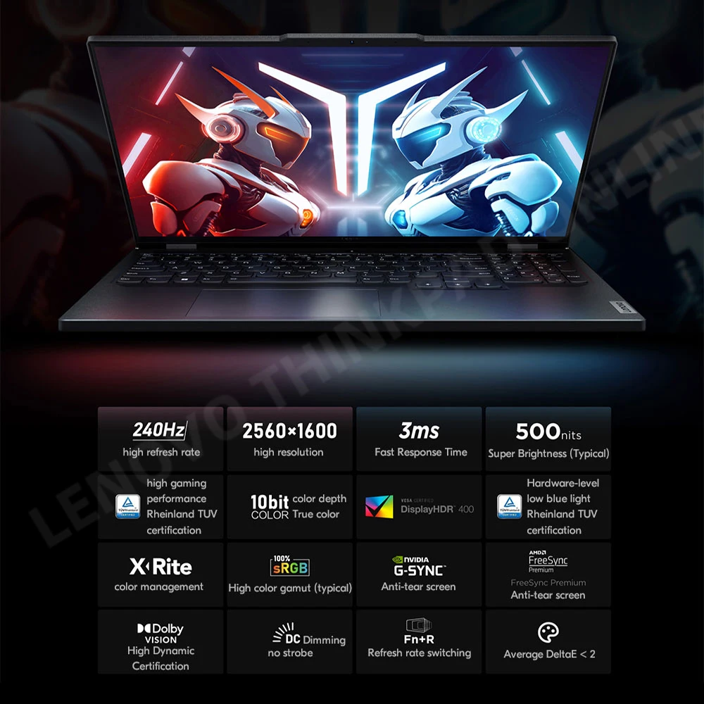 Lenovo-ノートブック,オリジナル,r9000p 2023 e-sports,ゲーミングノートブック,amd r9 7945hx,16コア,geforce rtx4060 8g 16インチ,2.5k,240hz