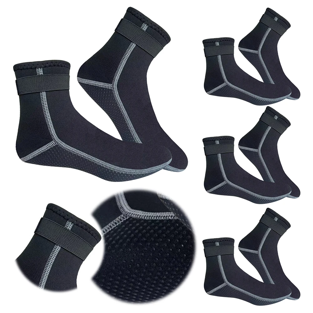 3mm Neoprene Socks Anti-Slip Beach Booties Thermal Diving Socks for Diving Snorkeling Kayaking Paddling Swimming for Men Women