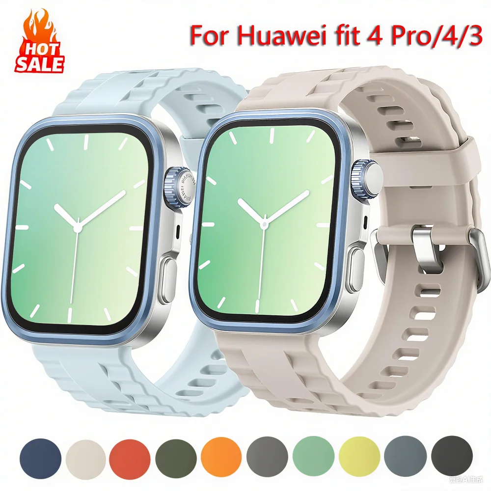 Silikonarmband für Huawei Watch Fit 4 Pro Original-Uhrenarmband Correa Ersatz-Sportarmband für Huawei Watch Fit 4-Band