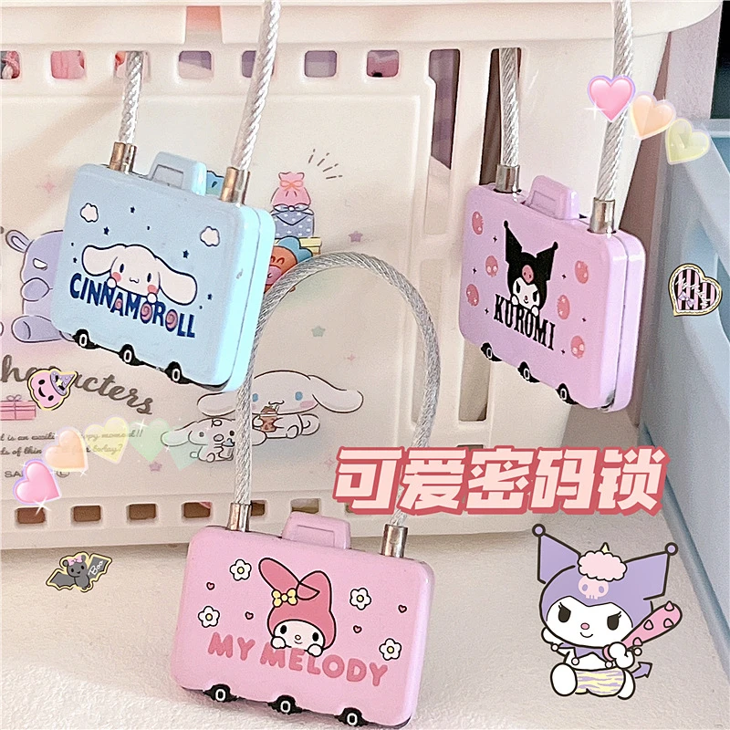 Hello Kitty Kulomi Luggage Combination Lock - For Locking Dorm Lockers, Backpacks, and Travel Bags