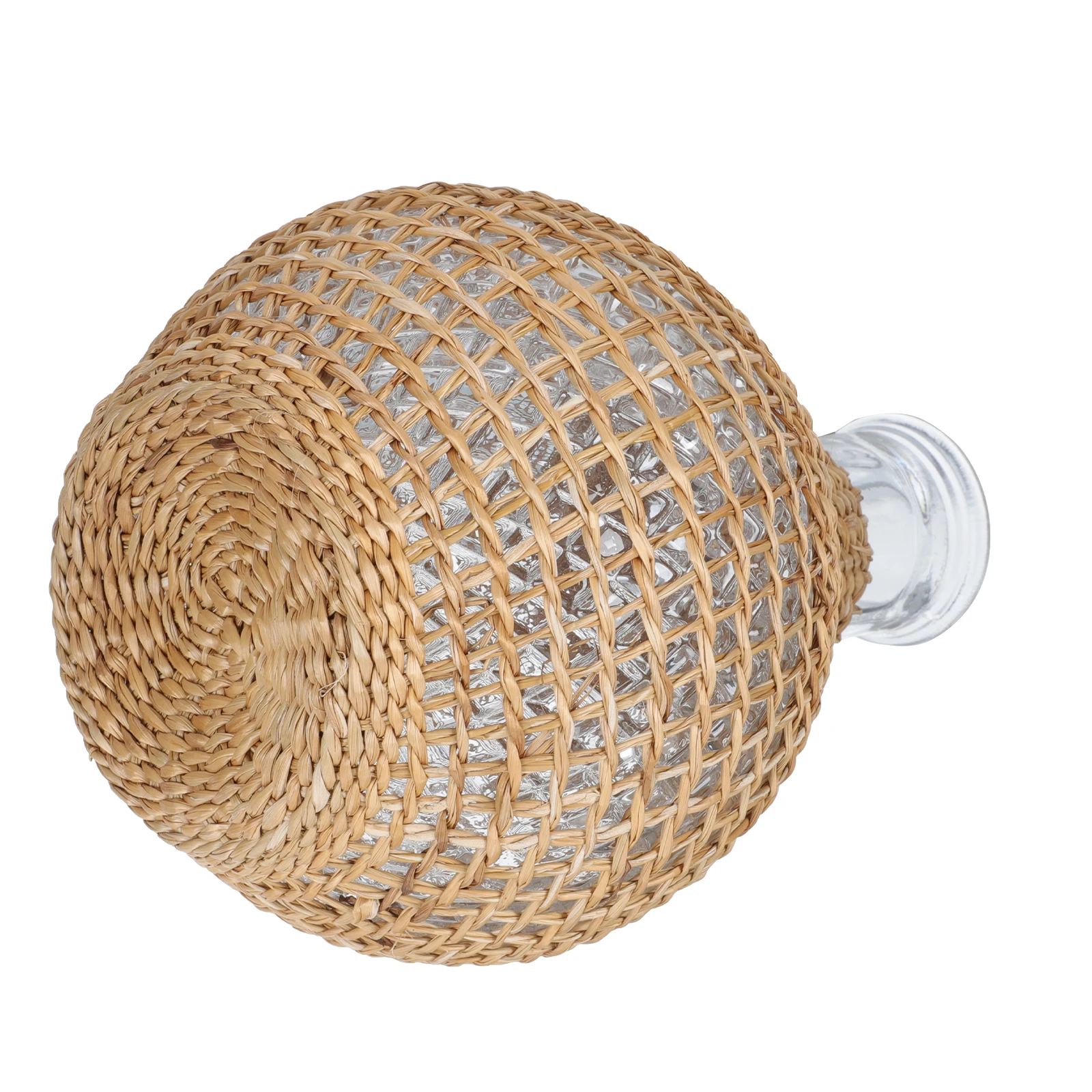 

1pc Rattan Weave Vase Decorative Flower Plant Holder Container For Home Office Table Top Floral Arrangement Holder