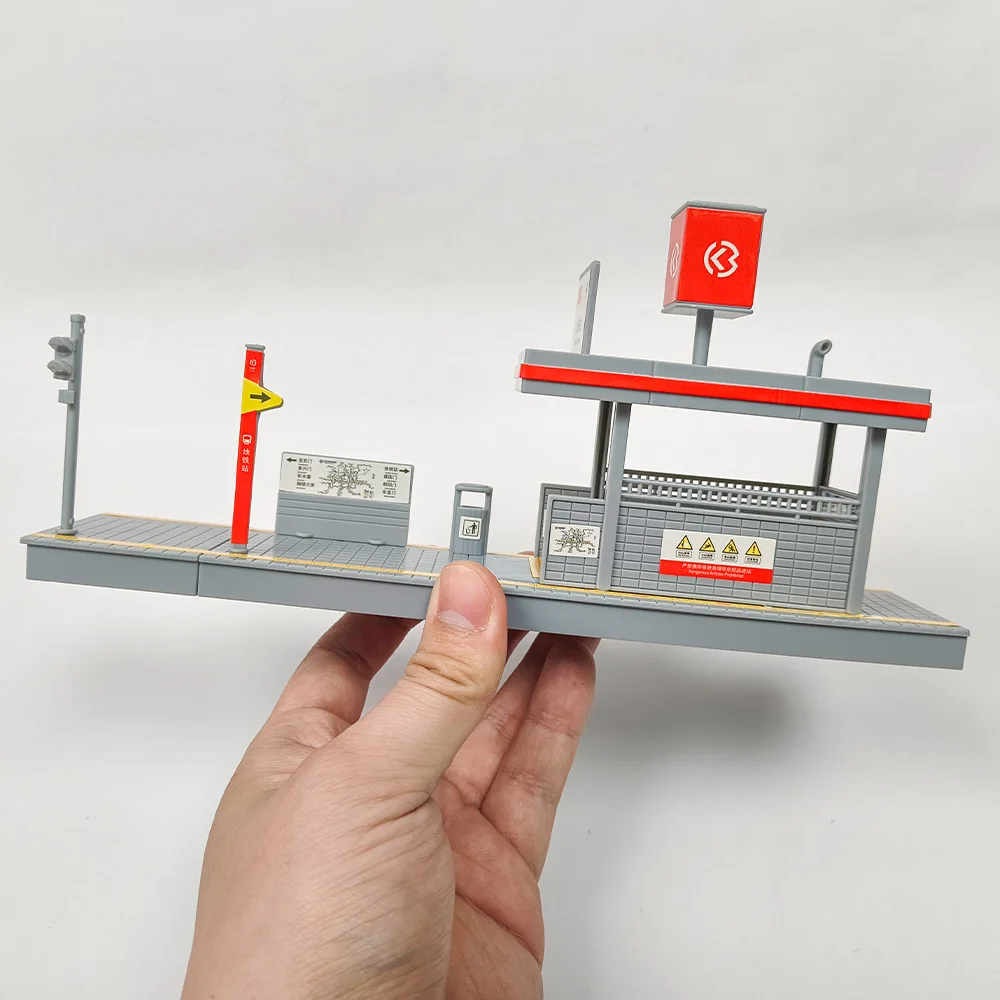 

Miniature Subway Station Platform Diorama Model Kit DIY Assembly City Street Scene Layout Decor Collection Child Toys 1PCS