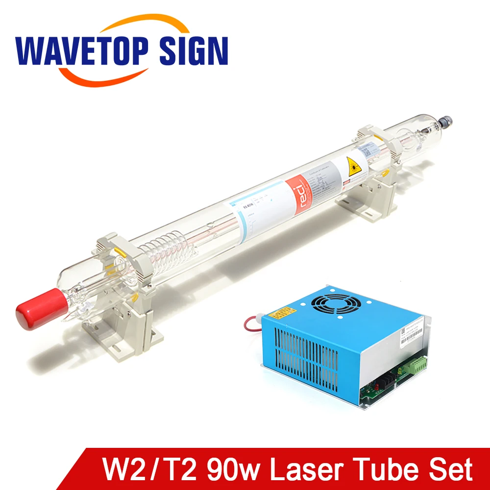 

WaveTopSign Reci W2/T2 90W-100W Co2 Laser Tube Dia. 80mm/65mm Power Supply HY-DY10 80W for Co2 Laser Engraving Cutting Machine