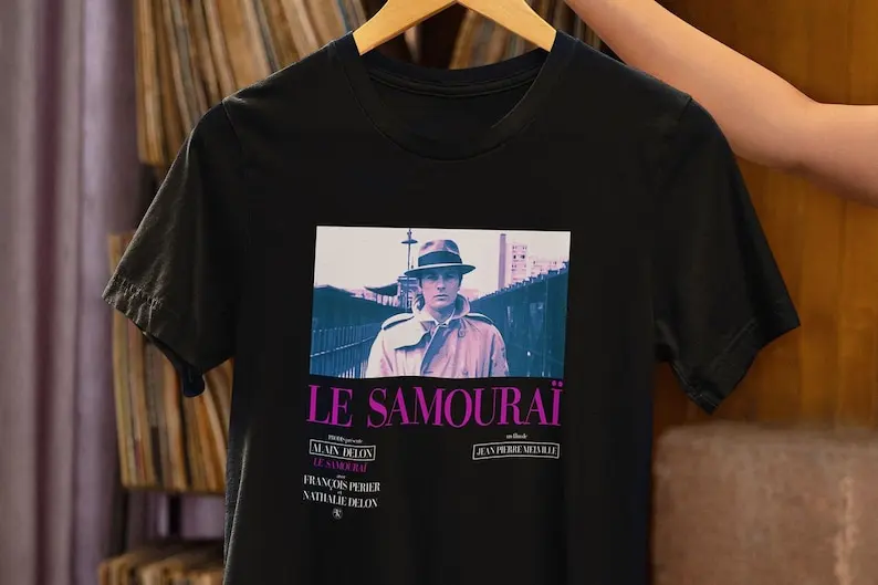 Alain Delon Le Samourai shirt for Film Buffs • Vintage Movie Lover Gift • Classic French Cinema Cotton T-Shirt