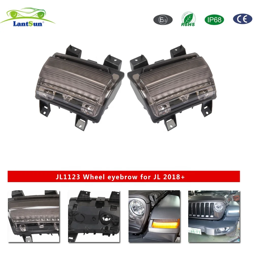 Żółte lampy LED na błotniki do Jeep JL 2018-2020