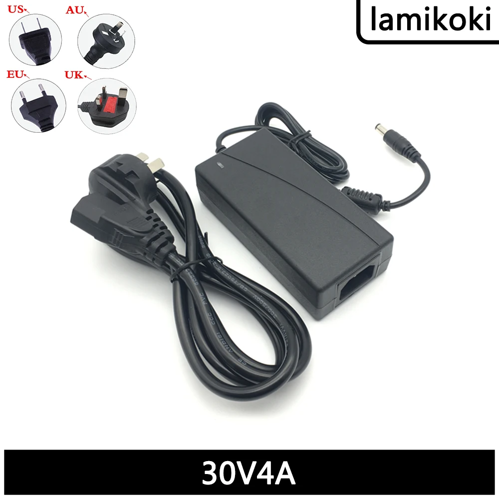 

110V 220V To DC 30V Power Adapter 30V 4A DC Stabilized Power Cord 30V Transformer 4A