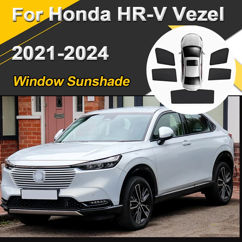

Автомобильные солнцезащитные козырьки для Honda HR-V HRV Vezel RV RS1 2021-2024, солнцезащитные козырьки с магнитной теплоизоляцией, сетчатые шторы, автоаксессуары
