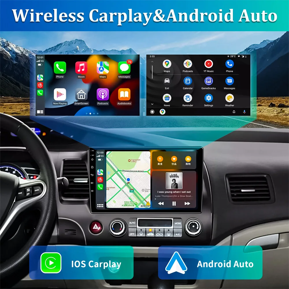 REAKOSOUND 7862 2 din 9/10 inch Car radio Android 13 Carplay Android Auto Car Stereo DSP GPS Universal Multimedia Video player