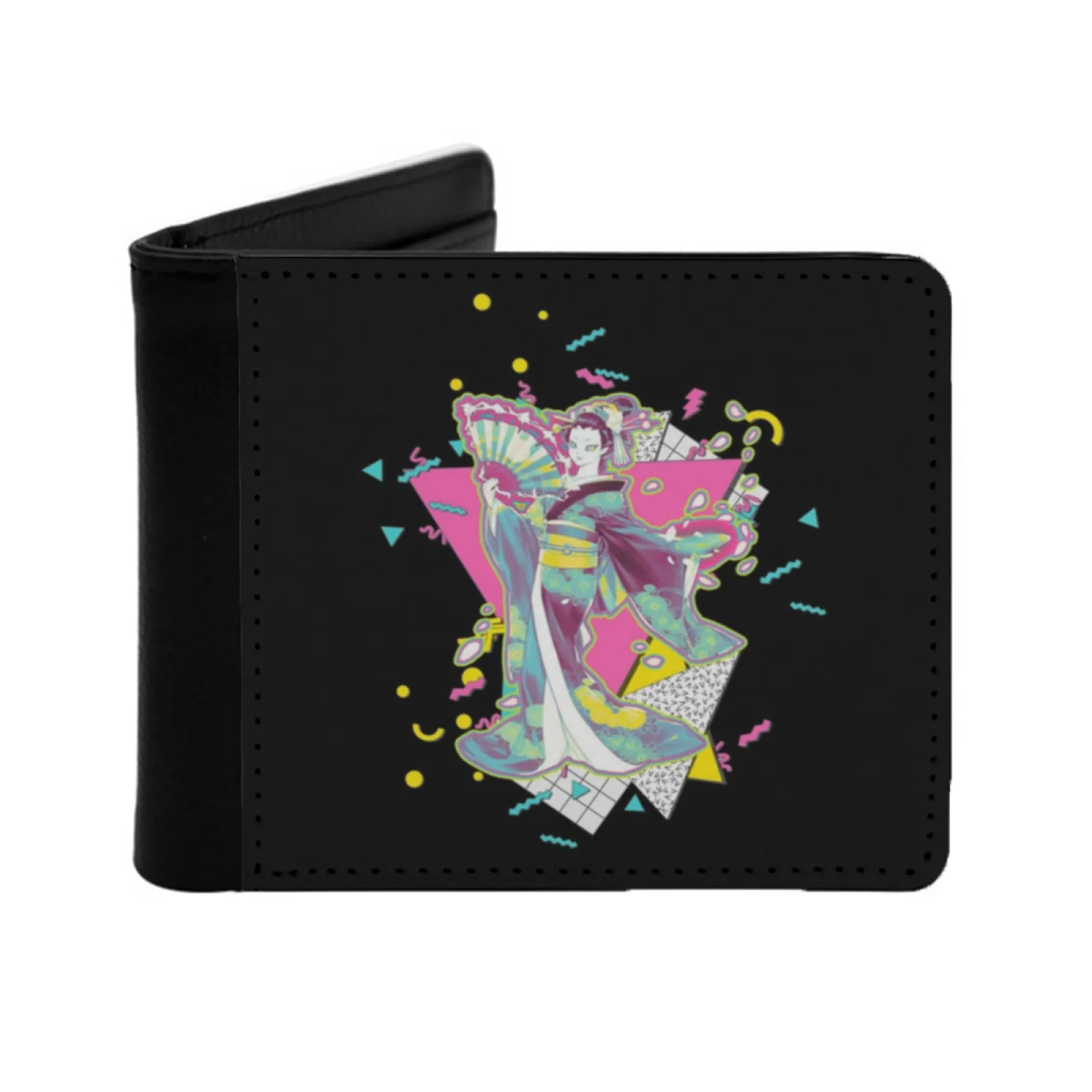 

Flower Cardian Moonflowerviewing * 90S Graphic Design * * 90S Personalized Men's Leather Wallet Card Money Bag Pu Leather