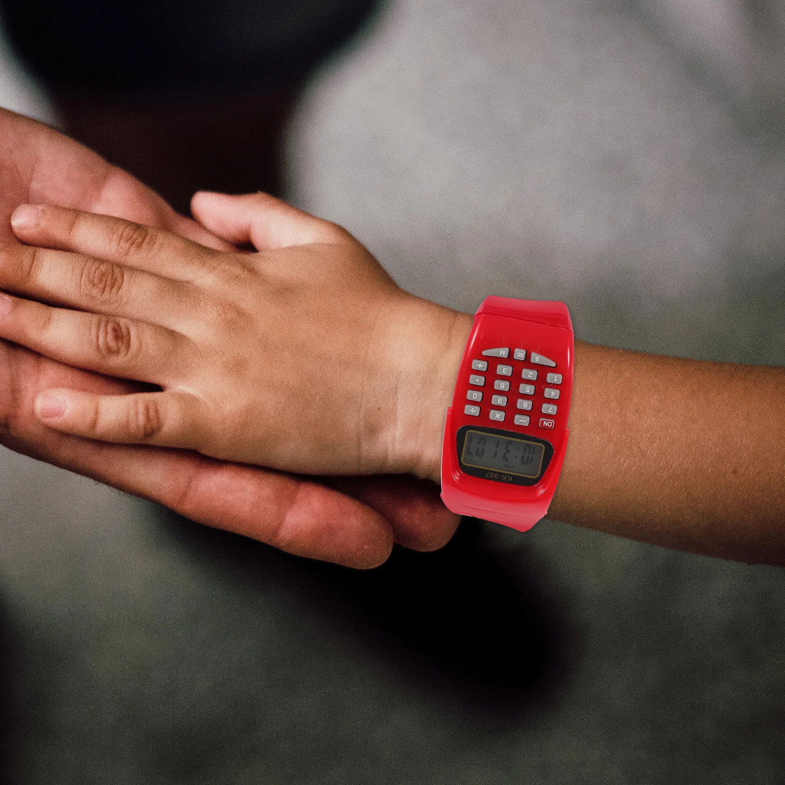 Calcolo dell'orologio digitale da uomo Relojes da 2 pezzi per bambini Calcolatrice gialla per bambini